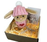 Generico Handmade Crochet Pocket Hug Easter Gifts Emotional Support Rabbit Doll Little Pocket Bunny Toy for Kids Women Friends Family