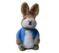 Generico Handmade Felt Bunny, Crochet Animal Decor, 3.94 Inches Adorable Cute Felted Rabbit in Colorful Jacket, Easter Basket Stuffer, Ideal for Spring Crafts And Home Decoration