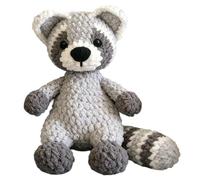 Generico Handmade Knit Figures, Decor Display Set, 15cm Raccoon Plush for Collectors, Soft Yarn Home Decor, Animal Ornament Series with Tabletop Style, Knitted Accents for Bedroom Living Room