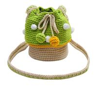 Generico Handmade Knitted Purse - 120g Creative Knitted Mushroom, Wool Mushroom Shoulder Bag | Motivation Party Decoration Cute Cheer Up Doll Valentine's Day Gift-Giving