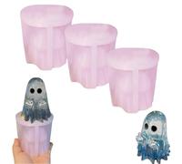 Generico Handmade Middle Finger Ghost Ornament Resin Mold，Halloween Funny Transparent 3D Ghost Shape Statue,Personalized DIY Art Gift Home Indoor Decor