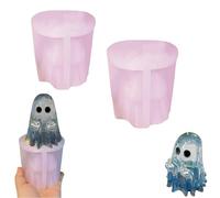 Generico Handmade Middle Finger Ghost Ornament Resin Mold，Halloween Funny Transparent 3D Ghost Shape Statue,Personalized DIY Art Gift Home Indoor Decor