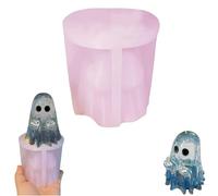 Generico Handmade Middle Finger Ghost Ornament Resin Mold，Halloween Funny Transparent 3D Ghost Shape Statue,Personalized DIY Art Gift Home Indoor Decor