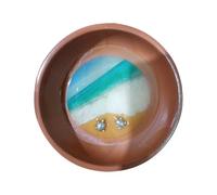 Generico Handmade Sea Bowl - Decorative -Themed Trinket Holder, Artistic Coastal Accent, Uniquee Key Storage Display, Creativee Tabletop Ornament | Elegant Handmade Art Piece, Long-Tail Beach Wedding