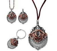 Generico Handmade Tarot Vision Pendant, All-Seeing Eye Necklace Unisex, Mystic Divination Symbol Ornaments,Spiritual Guidance,Fate Insights,Smooth Rotation