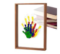 Generico Handprint Kit - Family Keepsake Craft | Transparent Photo Frame - Hangable Display Home Desk Ornament Shower Gift Personalized Memory Souvenir Decor