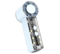 Generico Handventilator - 199 Geschwindigkeitsstufen Digitalanzeige | Tragbarer Mini Tischventilator | Leiser Wiederaufladbarer Ventilator, Taschenventilator Für Reise Büro Outdoor, Akku