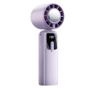 Generico Handventilator - 7.2-inch Leiser Faltbarer Handventilator | ABS Mini Gebläse - Leiser Wiederaufladbarer Faltventilator Mit Digitaldisplay, Typ-C, 5 Stufen Für Reisen Und Outdoor Nutzung