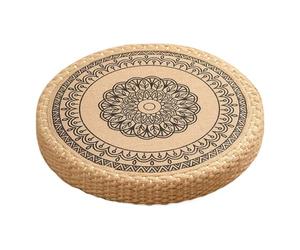 Genérico Handwoven Meditation Cushion - Yoga Round Seating Pad | Stable Soft Floor Seat For Comfort, Fireplace, Yoga Studio, Living Room, Meditation and Daily Relaxation Practice