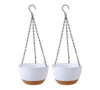 Generico Hangable Pot | 2 Pieces Self Watering Vase Decor With Drainage Holes | Appearance That Elevates Aesthetics And Provides A Fashionable Design For Any Space Suspending In Sunlit Rooms, On