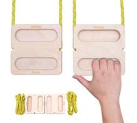 Generico Hangboard per Arrampicata,Portatile in Legno con Cordino - Supporto per Porta di Tavola Arrampicata,per Palestra Casa Appartamento Garage Giorni di Pioggia Professionisti Uomini Donne