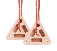 Generico Hangboard Rock Climbing | Triangular Wooden Hand Grip Trainer with -Depth Pockets | Climbing Board for Strength Training | Durable Home Playroom Garage Basement Apartment Gym Dorm Studio