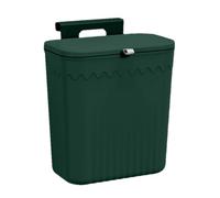 Generico Hanging Trash Bin - 27cm Space-Saving Container | PP Material Wall-Mounted Garbage Bin With Lid, Sliding & Flipping Opening Waste Basket For Kitchen Cabinet Door Bathroom Bedroom Dormitory