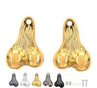 Generico Hanging Truck Balls Nuts, Bumper Bull Zinc Alloy Hanging Truck Balls Nuts for 1/10, 1/8 Scale Universal RC Trucks & Cars,Realistic Durable (2PCS,Gold)