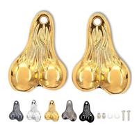 Generico Hanging Truck Balls Nuts, Realistic Hanging Truck Balls Nuts for 1/10, 1/8 Scale RC Cars-Zinc Alloy Bumper Decorative Parts (Gold)