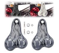 Generico Hanging Truck Balls Nuts -Simulation RC Car Decorative BumperOrnaments 55x39mm for 1/10,1/8Scale RC Trucks & Cars，Realistic Durable Car Accessories (Gray)