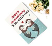 Generico Happy Anniversaries Cards,Thick Paper Funny DIY Greeting Envelope - Valentines Anniversaries Congratulations Card | for Men Women Adults Lovers Family Friends