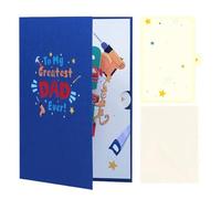 Generico Happy Father's Day Greeting Card - Classic 3D High-Precision,Father's Day Thank You Card For Men Husband Grandfather Grandpa Birthday New Year Holiday Home Indoors