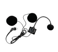 Generico Hard Mîc - Motorcycle Helmet Mîc Speakers 10 Pin Elbow Headset | Soft MicSpeaker Intercom Noise Cancelling Helmet Microphone Sponge ABS Wired Rod Type 77cm Black Riding