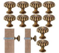 Genérico Hardware di Cupboard rotondo in lega di zinco | Cabinet Knobs 10 pezzi - Pumpkin Furniture Knobs For Bathroom Furniture Makeover Home Armadio Garage Cabinet Wardrobe Living Room