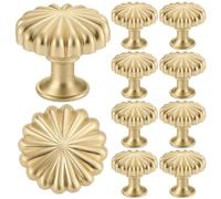Genérico Hardware di Cupboard rotondo in lega di zinco | Cabinet Knobs 10 pezzi - Pumpkin Furniture Knobs For Bathroom Furniture Makeover Home Armadio Garage Cabinet Wardrobe Living Room