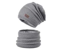 Generico Hat And Scarf 2pc Set Hood Ski Over Windproof Plush Hood Fuzzy Ski Winter Adjustable Women Men Capello per Compleanno (Khaki, One Size)