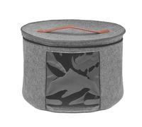 Generico Hat Storage Box - Gray Felt Hat Organizer Basket With Handles