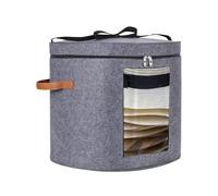 Generico Hat Storage Box - Round Brim Organizer Case, Foldable Cowboy Cap Storage | Closet Container With Lid And Clear Window For Hat Protection And Organization