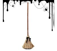Generico Haunted Dancing Broom, Spooky Sound Prop, Animated Decor with Horror Effects, Motion Sensor Feature And Creepy Voice for Porch, Garden, Yard, Escape Room, Party, Holiday Atmosphere