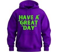 Generico Have a Great Day Middle Finger Hoodie, Middle Finger Hoodie, 2025 Halloween Skeleton Middles Fingers on Sleeve Hoodies (O,M)