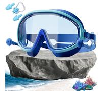 Generico HD Children'S Large Frame Waterproof And Anti-Fog Swimming Goggles Leak Proof Goggles Kids 3-14 (Dark Blue)