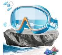 Generico HD Children'S Large Frame Waterproof And Anti-Fog Swimming Goggles Leak Proof Goggles Kids 3-14 (Blue)