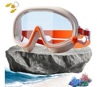 Generico HD Children'S Large Frame Waterproof And Anti-Fog Swimming Goggles Leak Proof Goggles Kids 3-14 (Orange)