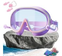 Generico HD Children'S Large Frame Waterproof And Anti-Fog Swimming Goggles Leak Proof Goggles Kids 3-14 (Purple)
