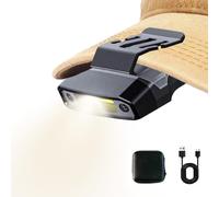 Genérico Head Light - Rechargeable Adjustable Flashlight | Clip On Headlamp For Hats | USB Rechargeable LED Sensor Headlamp For Running Jogging Walking Hiking Climbing Camping Fishing Cycling