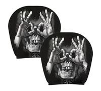 Generico Head Rest Cover 2 Piece Scary Face Design Horror Seat Guard