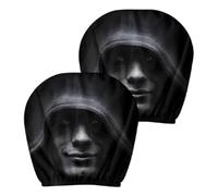 Generico Head Rest Cover for Car,2 Pieces Horror Pattern In teri or Protector | Car Headrest Protector - for Automotive Truck SUV Daily Commuting Long Driving Road Trip