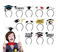 Generico Headband Set, 12 Pieces Stylish Grad Party Accessories, 2025 Celebration Costume Decorations Pack, Fun Wearable Props, for College, Preschool, Kindergarten, Classroom, Ceremony