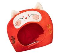 Generico Headgear Lucky Cat, Halloween Headpiece Costume, Plush Headwear Accessory, Comfortable Funny Headgear for Halloween Birthday New Year
