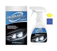 Generico Headlight Lens Restorer Kit - Headlight Care Spray, Automotive Headlights Restoration Kits | Refurbishing Spray with Sponge And Towel for Night Driving Vehicle Maintenance Car Detailing