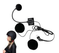 Generico Headphone Microphone for Motorcycle,Motorcycle Communication Headphone Microphone - Waterproof Audio System 10 Pin Tool for Teens Men Adults Traveling Cycling