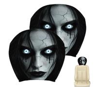 Generico Headrest Cover for Car 2-Pieces Halloween Decoration Accessories
