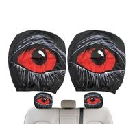Generico Headrest Cover - Polyester 26x28cm | 1 Pair Funny Vehicle Front Seat Protector | Decorative Car Headrest Covers For Sedans Pickups Daily Driving Commuting Travel Road Trip Halloween