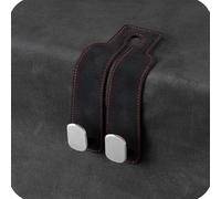 Generico Headrest Hooks for Car, Twin Hook Leather Car Headrest Hangers, 2/4 PCS Universal Leather & Zinc Alloy Hook for Handbags, Purses, And Bags - Durable Back Seat Organizer (A,4 pcs)