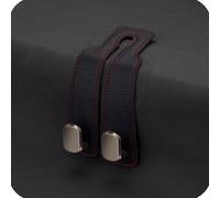 Generico Headrest Hooks for Car, Twin Hook Leather Car Headrest Hangers, 2/4 PCS Universal Leather & Zinc Alloy Hook for Handbags, Purses, And Bags - Durable Back Seat Organizer (M,2 pcs)