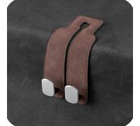 Generico Headrest Hooks for Car, Twin Hook Leather Car Headrest Hangers, 2/4 PCS Universal Leather & Zinc Alloy Hook for Handbags, Purses, And Bags - Durable Back Seat Organizer (C,2 pcs)