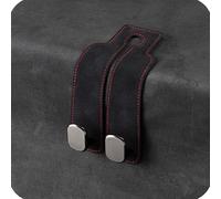 Generico Headrest Hooks for Car, Twin Hook Leather Car Headrest Hangers, 2/4 PCS Universal Leather & Zinc Alloy Hook for Handbags, Purses, And Bags - Durable Back Seat Organizer (D,4 pcs)