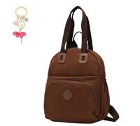 Generico Heaneutrorty Backpack - Stylish Nylon Daypack with Large Capacity, Lightweight Casual Travel & Work Bag with Multiple Pockets (Brown)