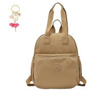 Generico Heaneutrorty Backpack - Stylish Nylon Daypack with Large Capacity, Lightweight Casual Travel & Work Bag with Multiple Pockets (Khaki)