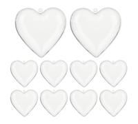 Generico Heart Box - 6cm Small Transparent Heart-Shaped Storage Boxes | 10-Pack Candy Gift Fillable Decorative Box | Valentine Christmas Birthday Party Favor | Hollow HeartDesign